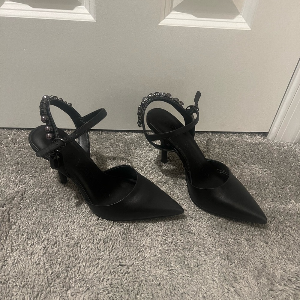 Karl Lagerfeld black heels with studs